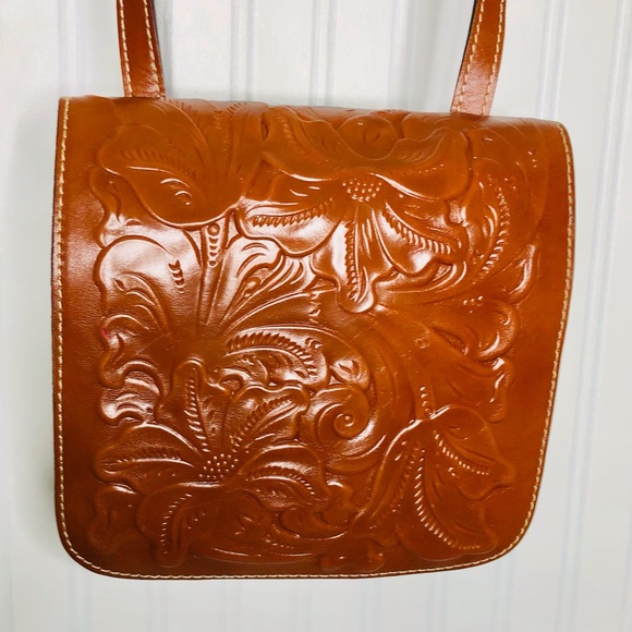Patricia Nash Granada tooled leather crossbody bag